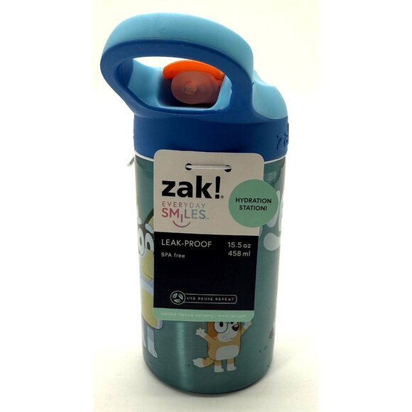 Zak! "Bluey" Leak-Proof 15.5oz Hydration Station BPA-Free Stainless Steel Water - Picture 3 of 4